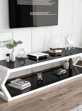 客厅电柜钢玻化璃客合厅柜简约53374现代茶几电视柜组铁视艺烤漆