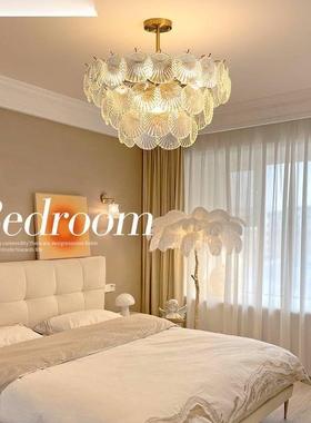 卧室TLT室灯法式轻厅奢主卧灯具现代简约房间客灯网红水晶灯吊饰