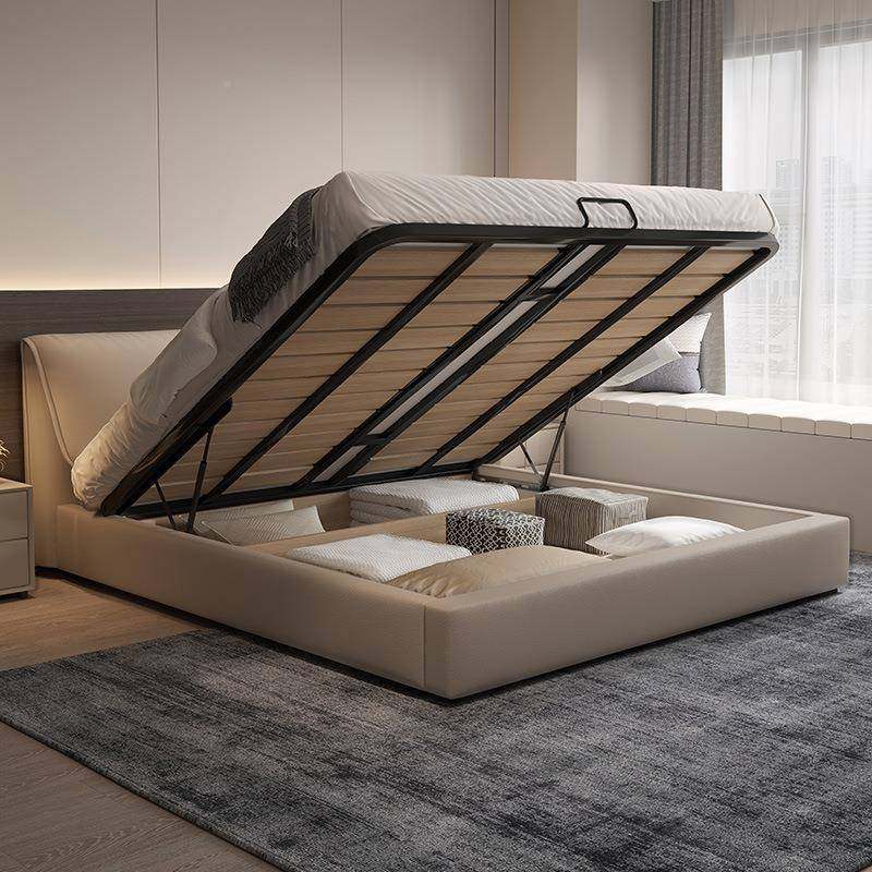 耳朵主卧大床婚床现直代简式SEQ约小户型储物人软包意极双简真销