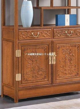 实WGA木展古示柜子鸡翅书柜书橱架实木木书架陈列柜式仿展示柜酒