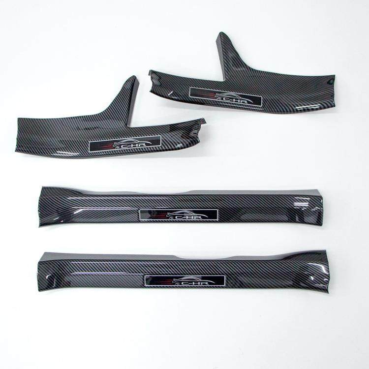 CHR/踏奕泽改装专用宾碳纤维迎踏板内门槛板后护板ULT门槛条