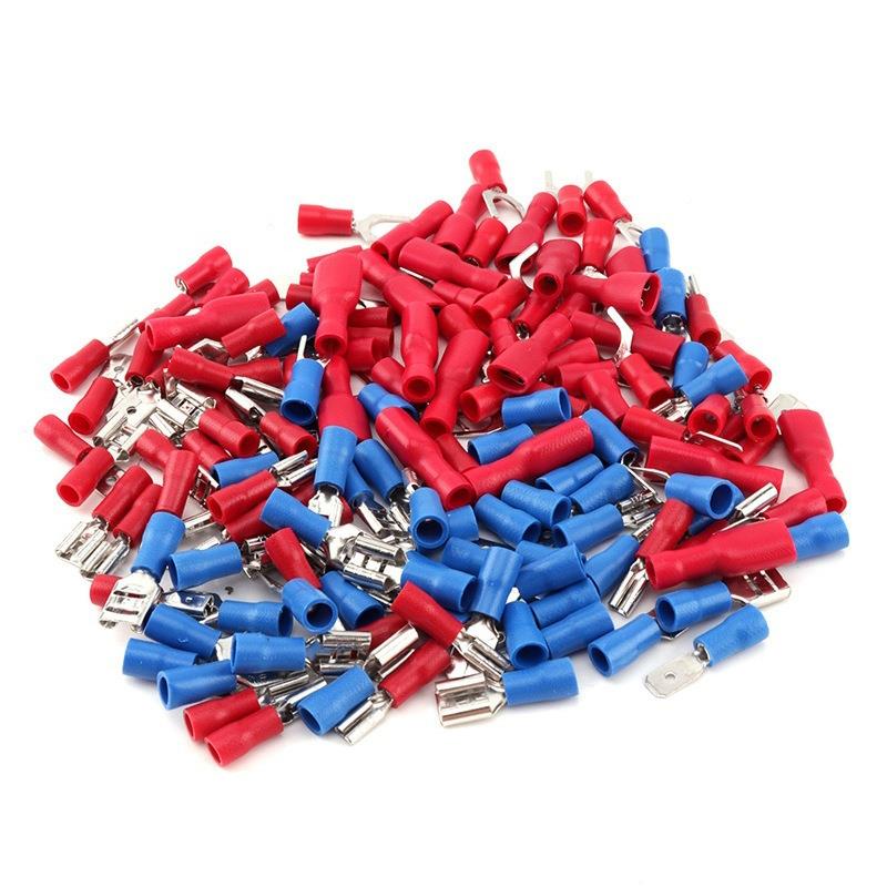 eBay热销1压20pc胶s冷接线端子组合盒装套FUX装橡绝0缘连接器