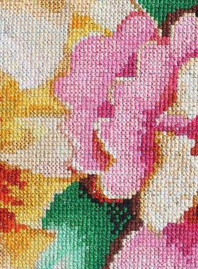 绣手好的纯工十字绣成花开富贵雀图富贵吉孔祥品客厅画95705不带框