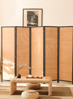 中式代竹子屏风隔断墙厅折叠移动卧室实木遮挡现简办约公客96180