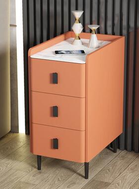 屉超窄家15993型实木床头柜简约小现代用卧室小户型智能岩板三抽