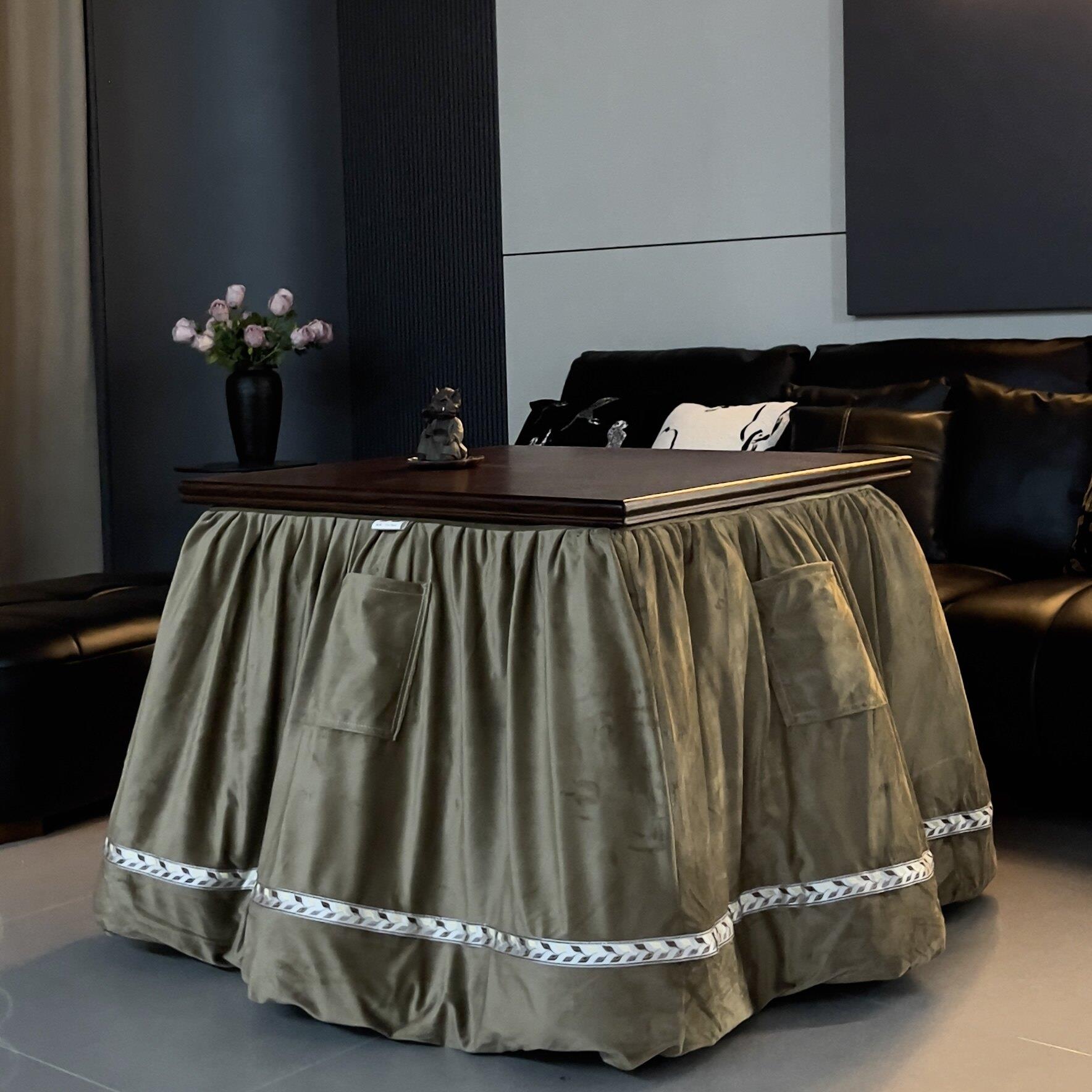 烤火罩正方形烤火被子加厚加绒可脱胆拆洗电炉罩时尚电暖桌罩被子