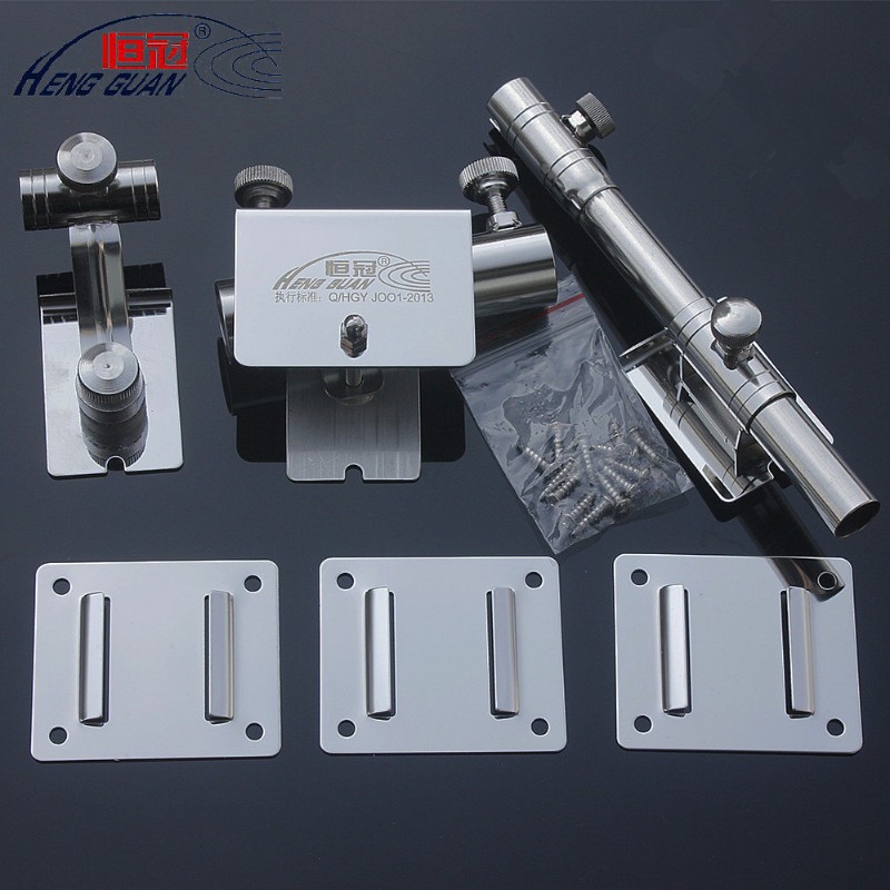 恒冠加厚不锈钢钓箱配件 三件套通用插片配件炮台鱼护架拉饵盘架