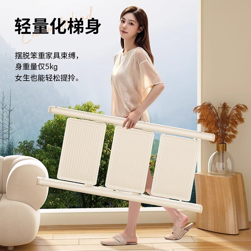 梯子家用折叠伸缩加厚人字梯室内多功能楼梯三四步登高爬梯小梯凳