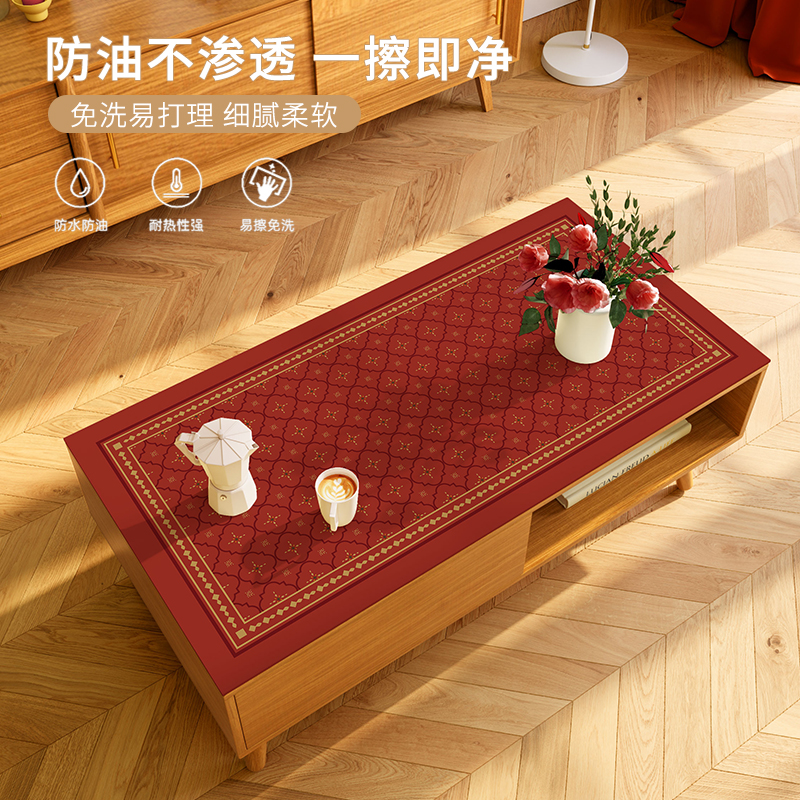 新年桌布防水防油免洗2022年新款茶几垫过年长方形台布防烫桌面垫