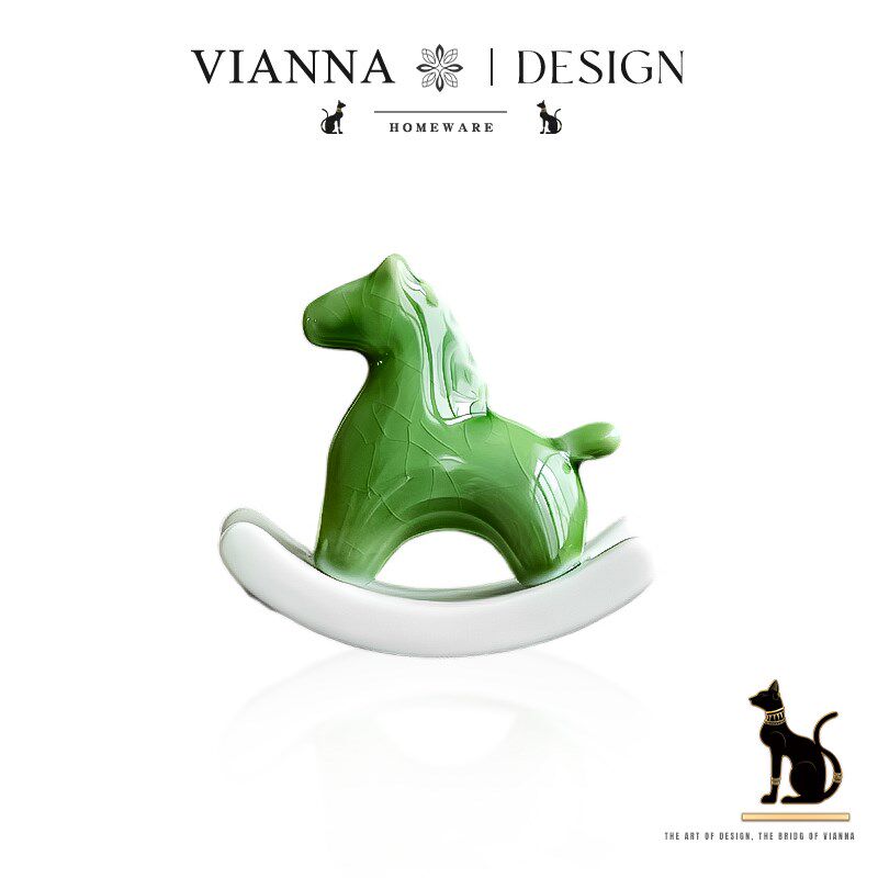 VIANNA丨摇摇马Dim创意陶瓷桌面摆件玄关茶桌书房软装饰乔迁礼