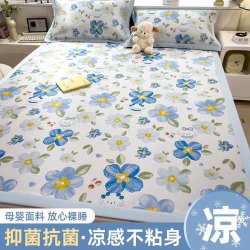 2025新款冰丝凉席夏天夏季藤席子可折叠可机水洗草席学生宿舍单人