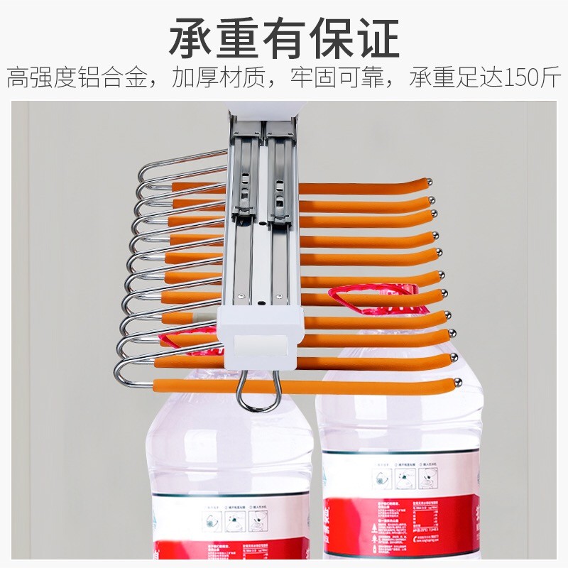 裤架衣柜内置家用多功能伸缩裤抽架滑轨抽拉裤挂阻尼顶装五金配件