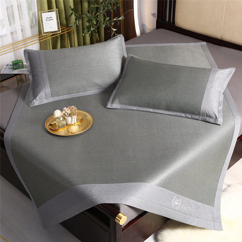 母婴级藤席冰丝凉席三件套家用夏季可折叠水洗天然空调夏天草席子