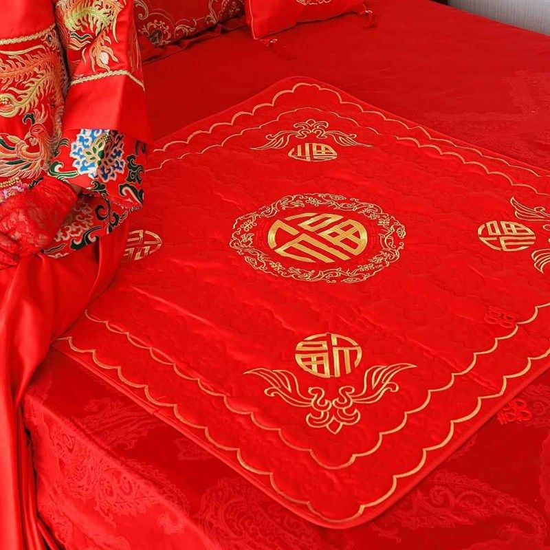福垫结婚坐福用福被新娘出嫁坐福垫喜垫福垫婚庆坐垫百福五福垫子