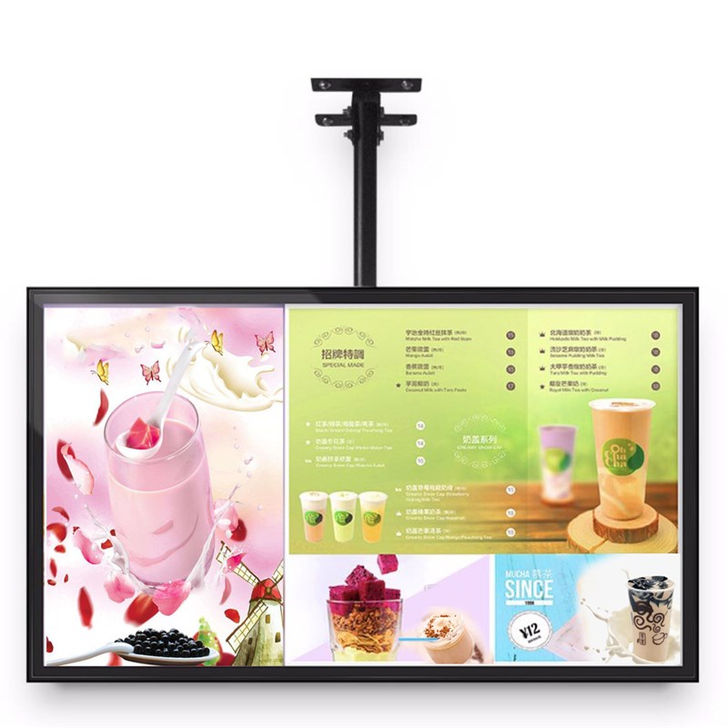 奶茶店超薄LED电子电视灯箱发光菜牌点餐牌餐饮价目表磁吸显示屏