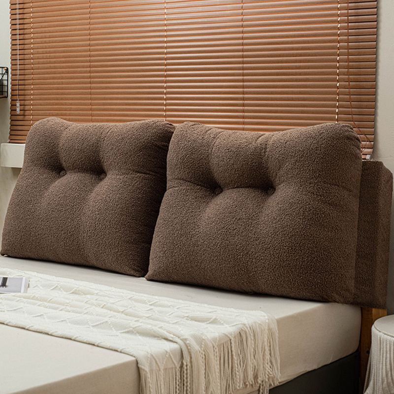 奶油风床头软包靠枕床上靠背枕床头看书靠垫宿舍床用靠背垫可固定