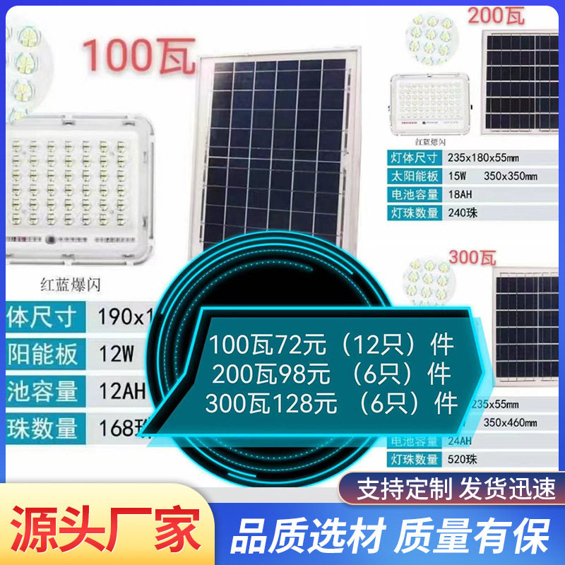 户外防水充电太阳能透镜投光灯