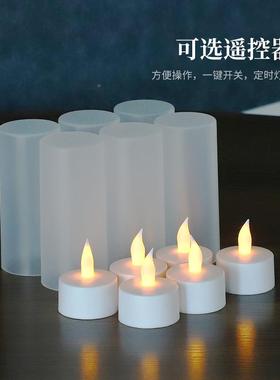 新款蜡烛仿灯BSCI电充遥控定时小电子蜡烛茶蜡灯真LE充DCPV电蜡烛