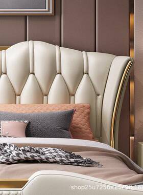 皮床双人1.8主卧床.51米储物婚床科RBN技布艺米软包床头实木实木