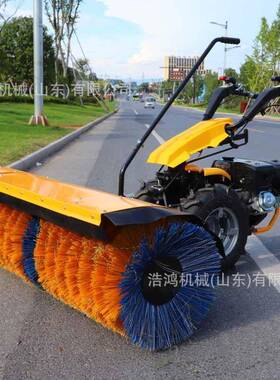 刷雪除车环卫路面市政道路轮清雪车全齿毛刷扫雪机QGR滚扫雪机