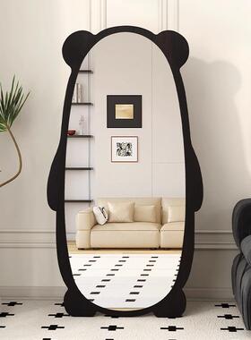 异形服小胖熊全身镜女生卧网红穿衣镜LVL家用壁挂镜子装店式室试