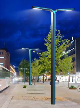 XWC观7字led路灯庭院灯3米米防水外小区公园广场铝4型材景灯室柱