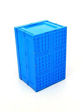 注塑FSG封折叠箱蓝色6塑00-3料40密周转汽配箱