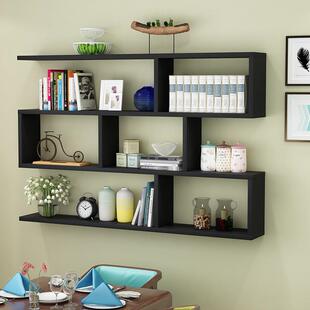 墙上置墙物架免打孔壁LDO柜壁挂墙面客隔书架卧板室厅储物柜简约