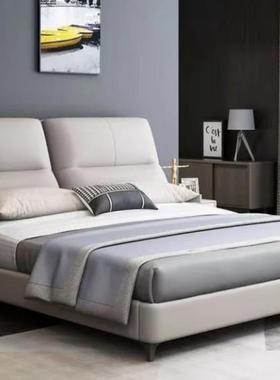 皮床现代简约轻奢户主气卧室高端大双ILDm人1.8储物软包婚床家用