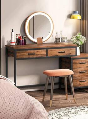 电脑式桌可桌放打印机多功台双层书带抽能屉柜多WKW功能家用桌办