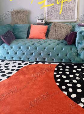 1沙PR轻奢F76TH8M7红色美式法式样板房厅客发卧室床边V书房衣帽间