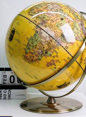 地球生仪42c高清学用万复古政区m仿古大号向办686公室客厅摆件装