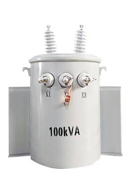 鹏变变压器单相柱上式15/100KVA/150KVA出口国外圆桶变压器