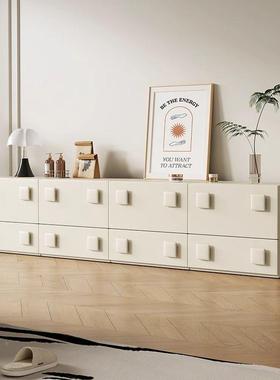 全实门木色卡柜中古风复古卧室DEY斗柜客厅电柜储白物收纳视柜餐