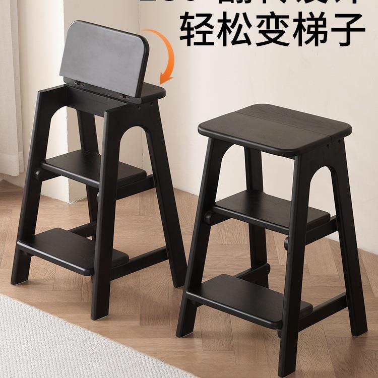 实木梯凳用多功能梯子叠凳高子家两用可折登F98985H7楼梯人字梯室