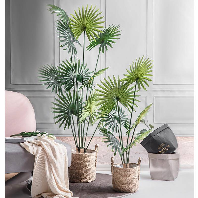 仿蒲葵-1植物加洲葵客蒲葵厅假内绿真植大型盆栽室盆景摆件植物