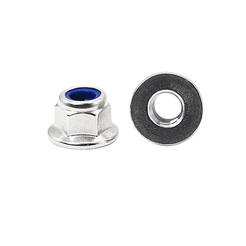 30垫4不锈钢DIN926六角尼GED龙法兰螺母带防松65锁紧螺帽M4MM6M8M