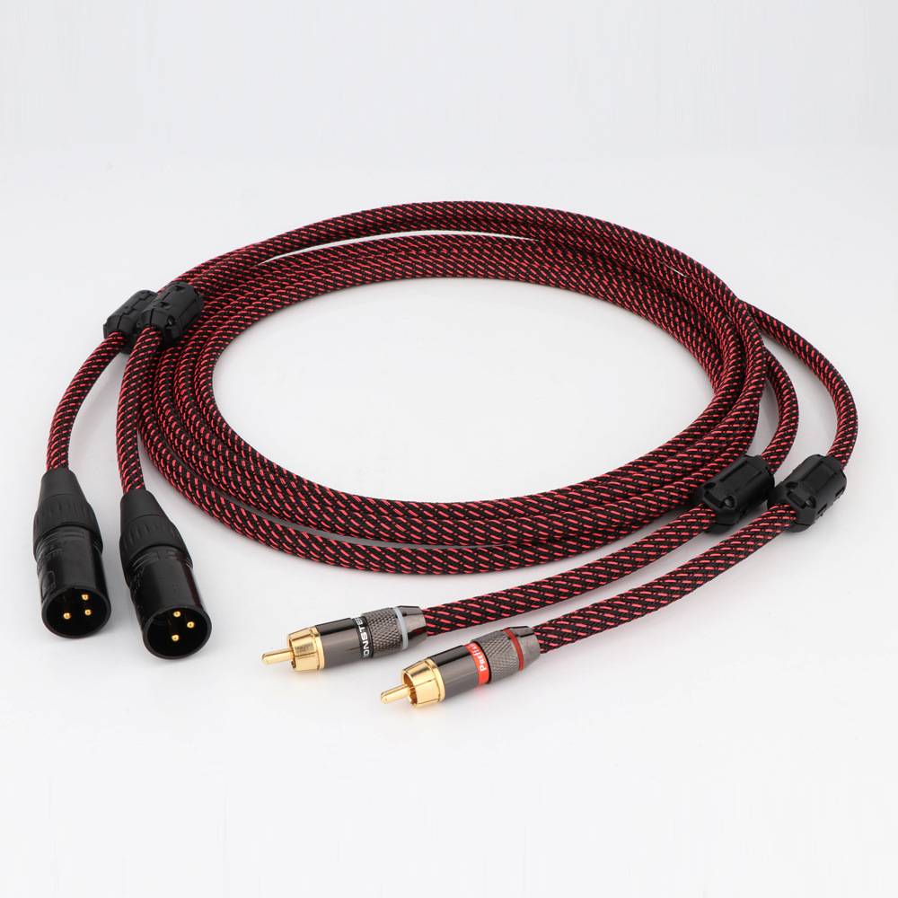 X401 1对高品质 HIFI级 RCA 转 XLR公 音频线公对母（公对公）