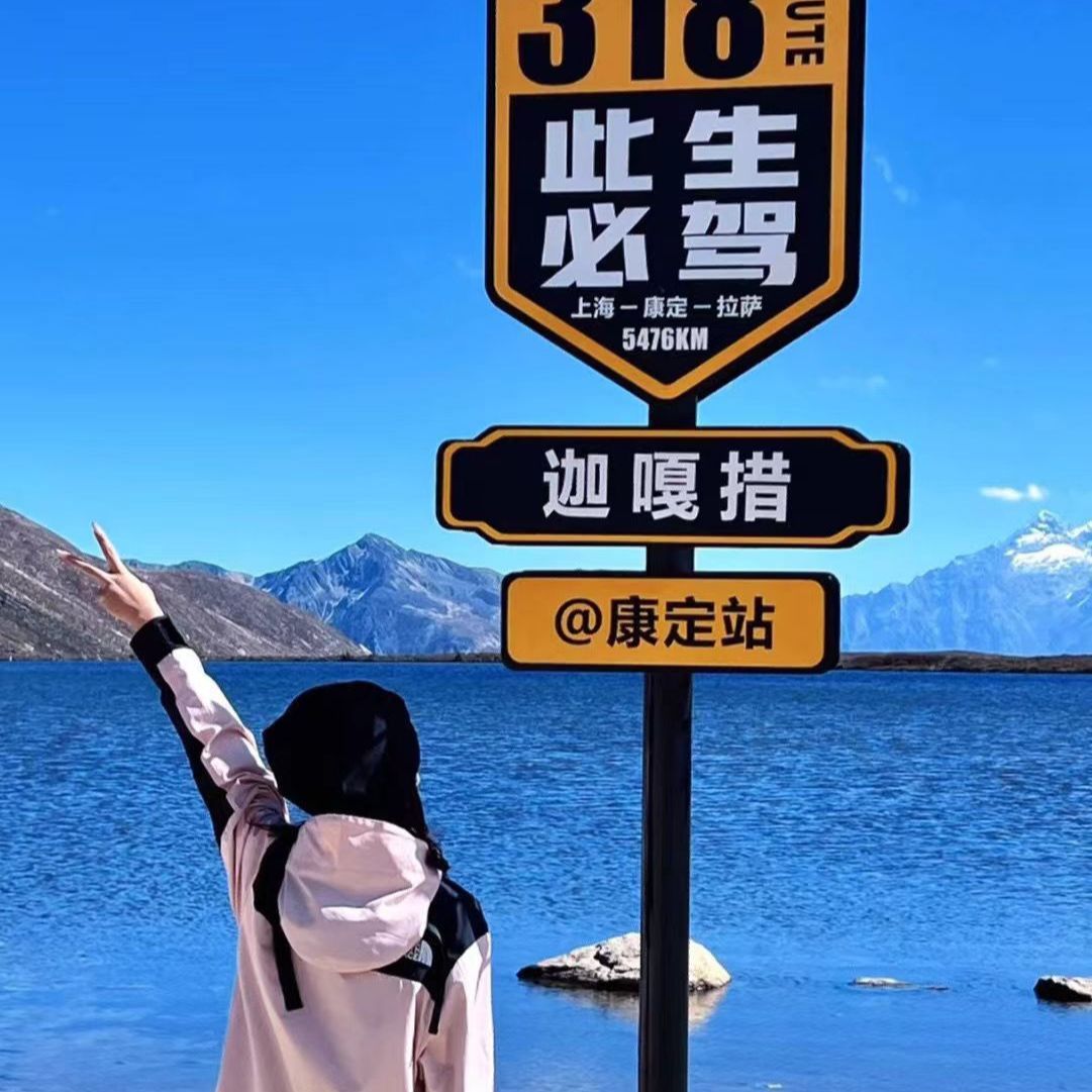 318此生必驾网红拍照打卡路牌站牌立牌指示牌导向标识牌广告牌