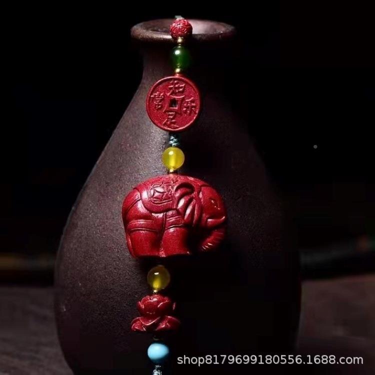 天高量朱砂紫金砂吉祥如意流然275苏穗子车吉含象莲花挂包挂饰挂