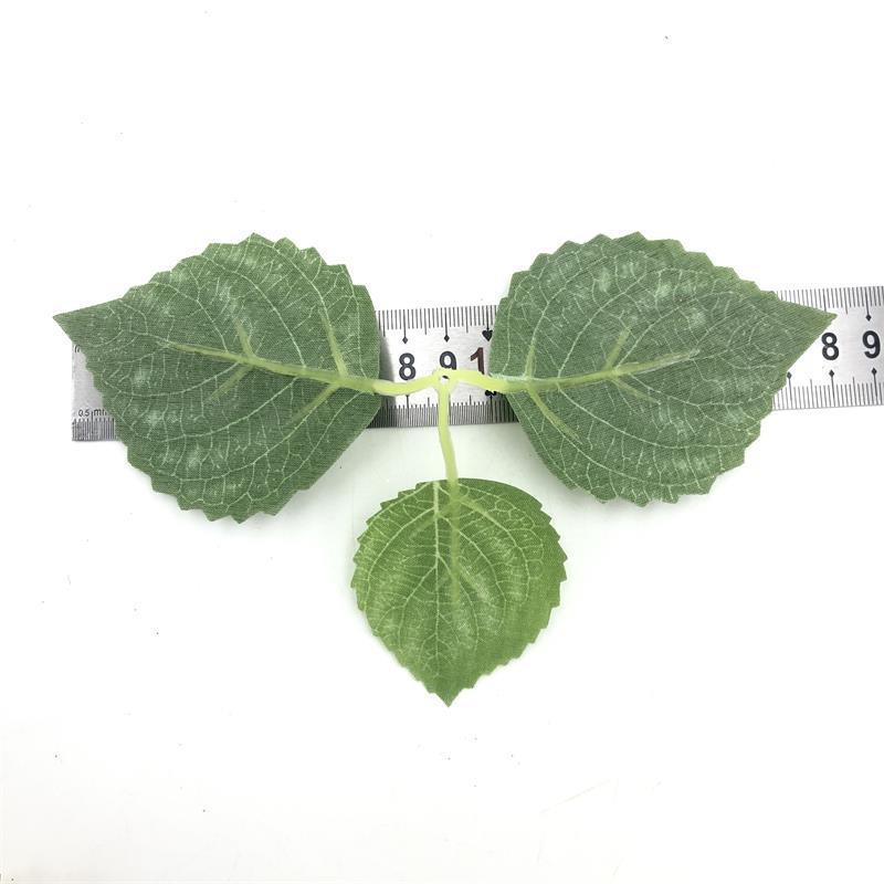 仿真三茶树叶丝印骨仿叶真WKI花仿射真树丝花叉绢花叶子配件材料