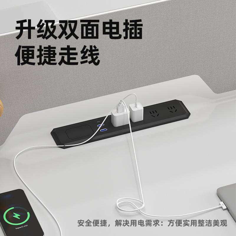 包邮简约白色办公桌屏风工位办公桌椅组合2四6人电脑桌员工办公桌