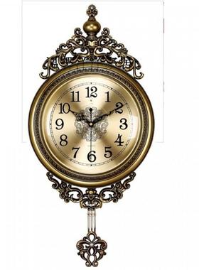 北极星20寸摇摆钟复古挂创意客厅英静英音石钟欧式家用卧室AMC时