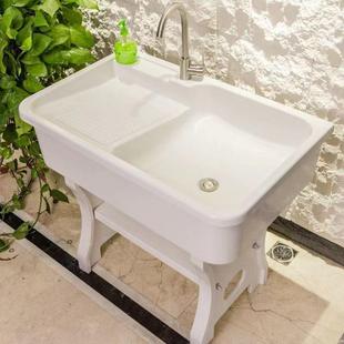 石英629洗衣池带搓板室内阳台大理石洗衣一水台体盆热石销外包邮