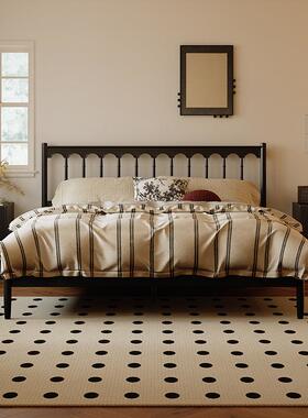 法式复MBW古1米约8床简人床主卧美式红双橡中木床古实木床黑色温