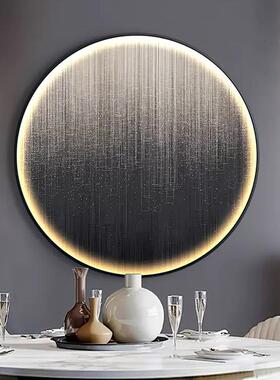 现d玄关装饰画圆形象代艺术走廊餐厅挂al202403画le灯画简约大气