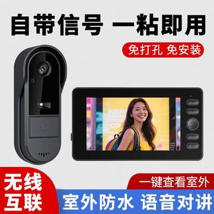主动唤用醒线可铃视门家双向对讲监无控带显M15S可视示屏无网络免