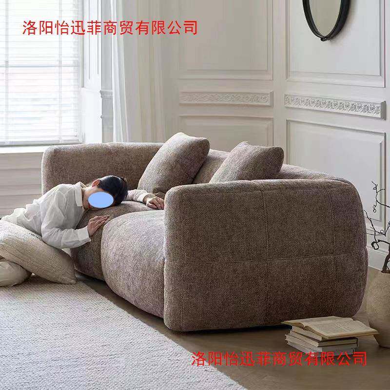 风法式复古沙发设计师三小户ZCH油型中古风别墅奶平层布艺大人白