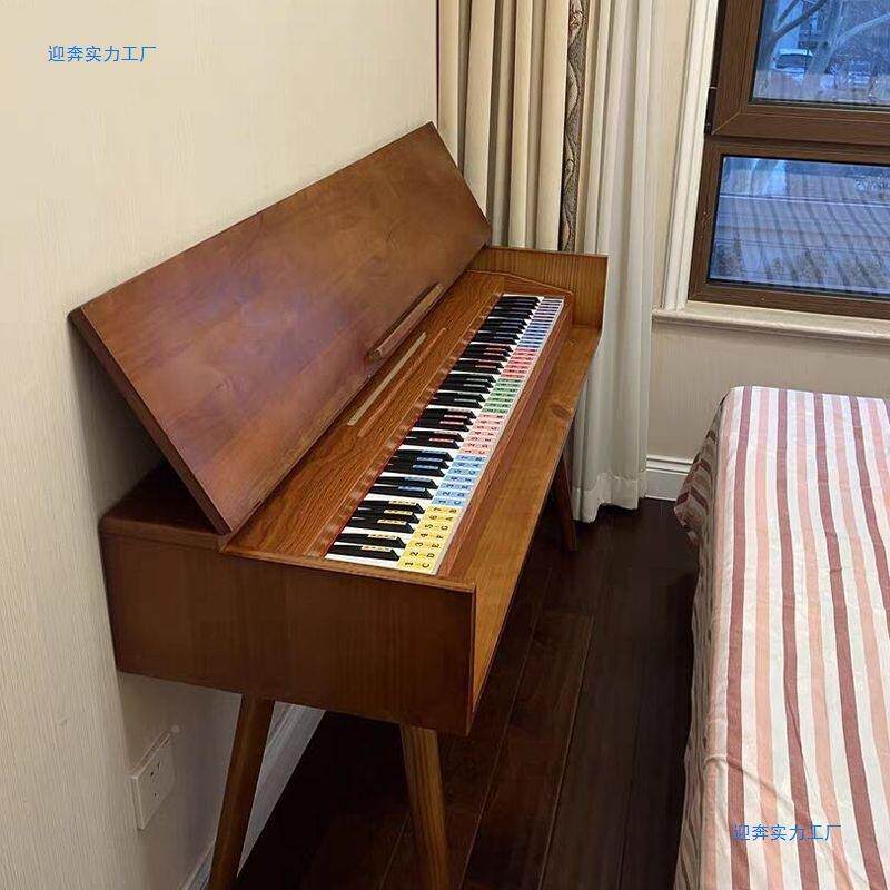 电钢琴桌实木子体琴钢琴桌翻盖书桌一编桌曲工作桌收纳电88键129