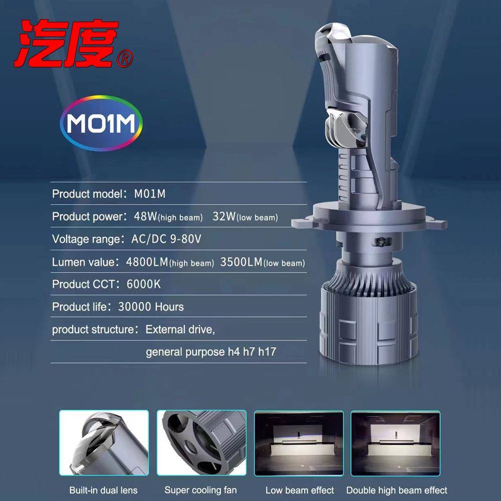 M01M新款4ed车灯远光矩阵M01M迷你透鱼眼l大灯透镜h远近镜一体透